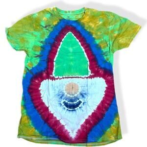 handmade tie dyed unisex tshirt garden gnome christmas elf M